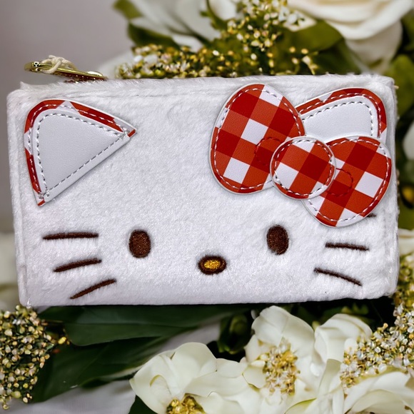 Loungefly Sanrio Hello Kitty Gingham Cosplay Crossbody Bag and Matching Wallet - Picture 6 of 8